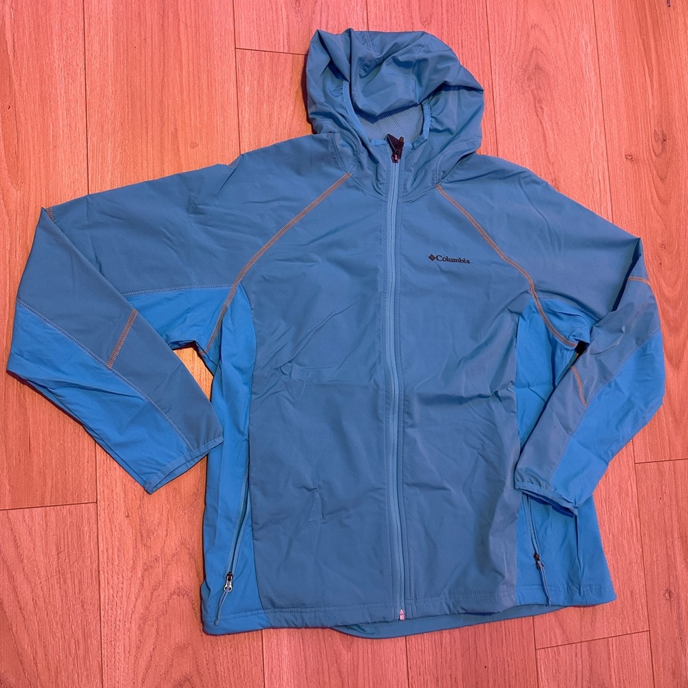 Columbia Teal Hooded Jacket size large